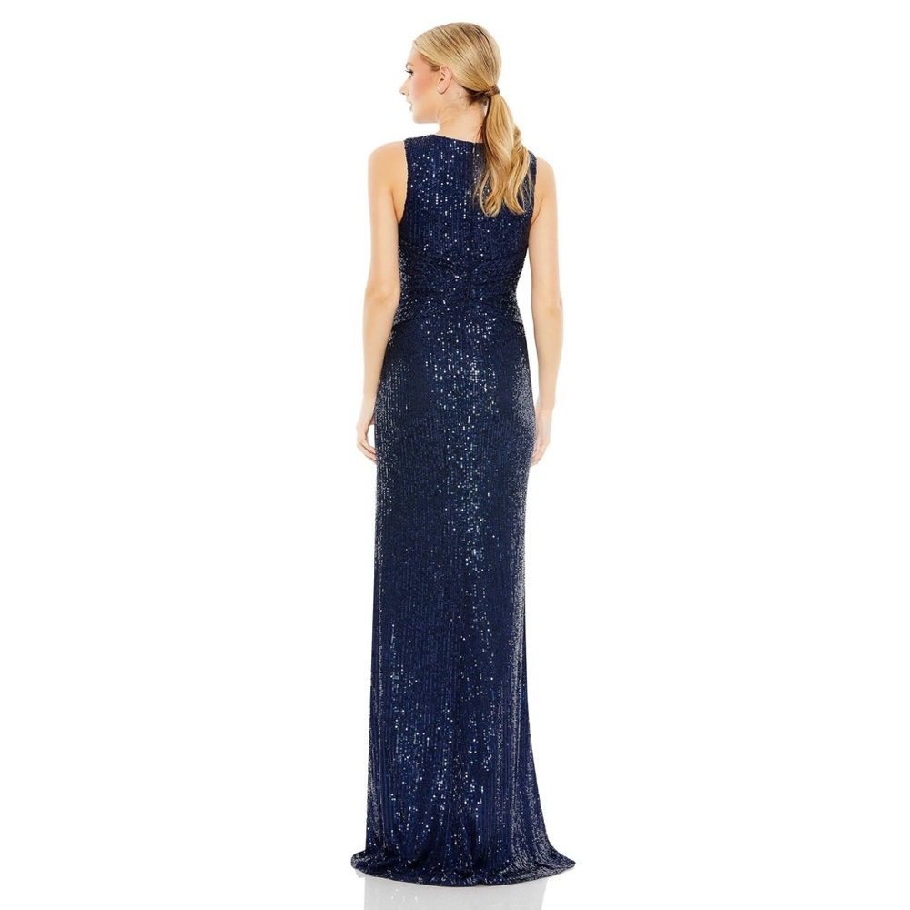 Mac Duggal 26598 Wrap Waist Sequin Dress - Picture 3 of 6